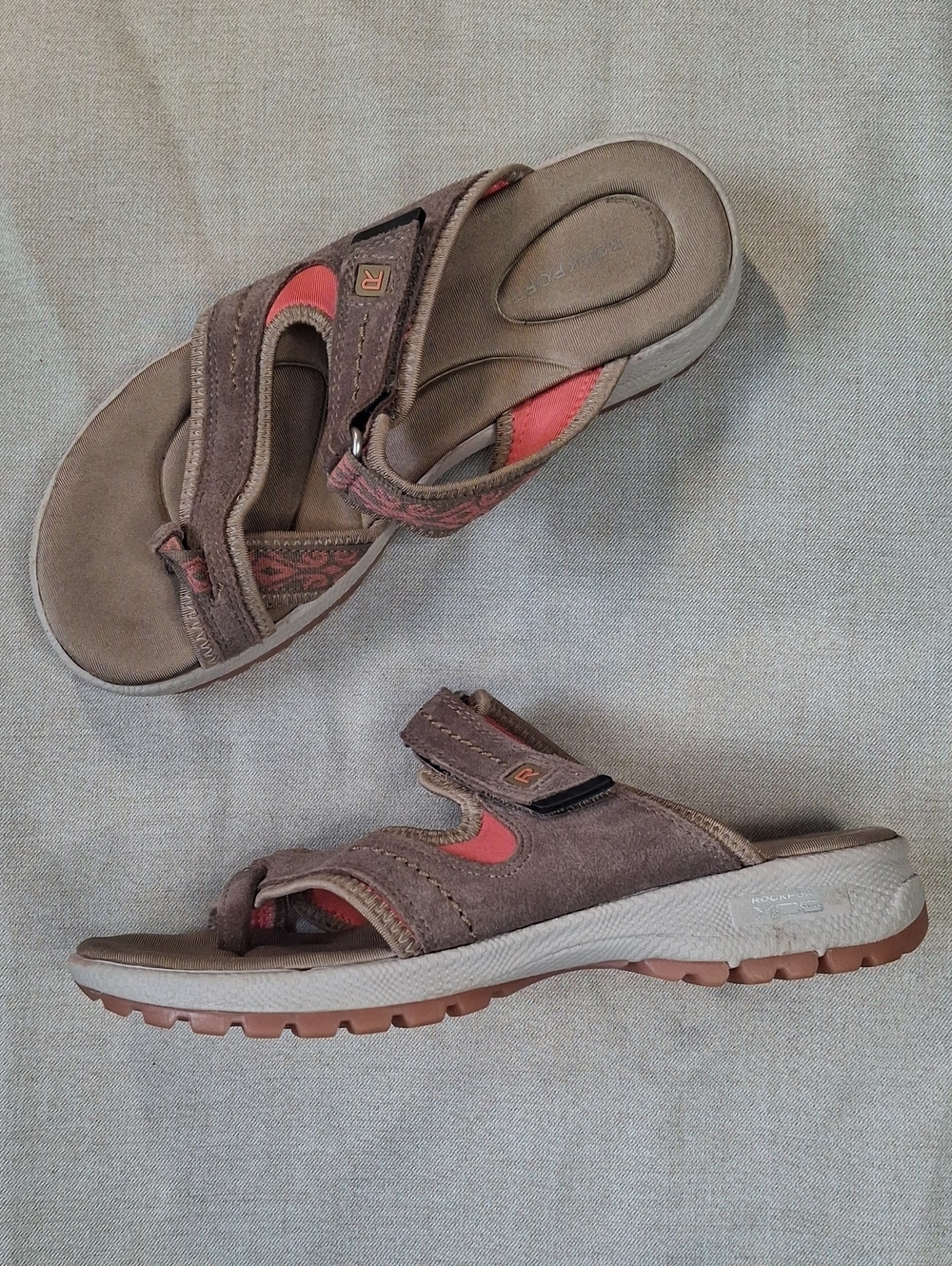 Rockport Adiprene by Adidas Toe Loop Walking Sandals Brown US 6.5